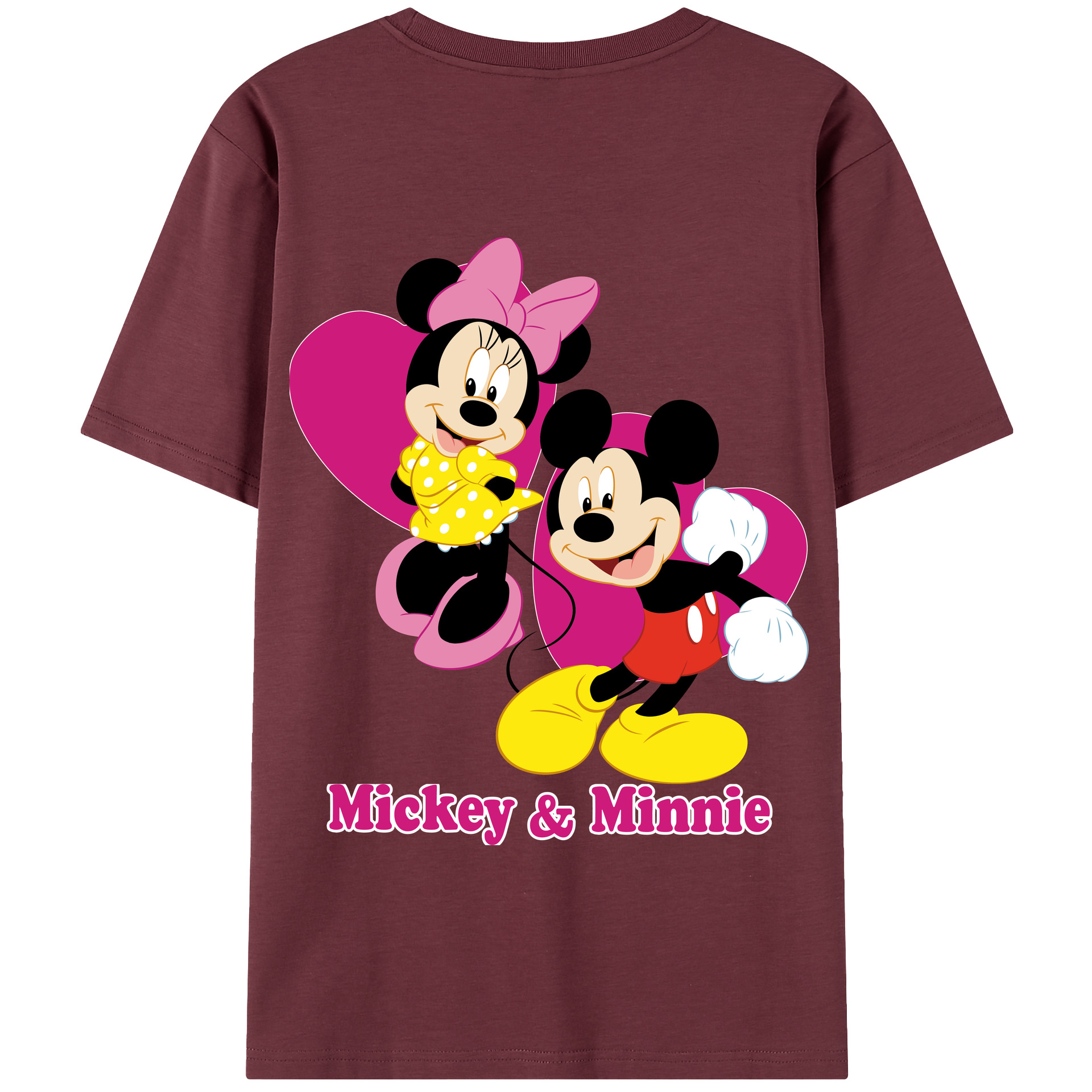 （画像用） ミッキーマウス Mickey Mouse 綿100％半袖Tシャツ（背面プリント）